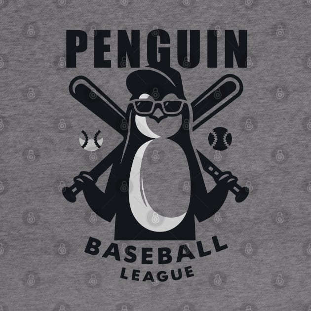 Penguin Baseball Tribute - Penguin Baseball League - Baseball Gift by TributeDesigns